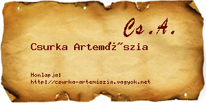 Csurka Artemíszia névjegykártya
